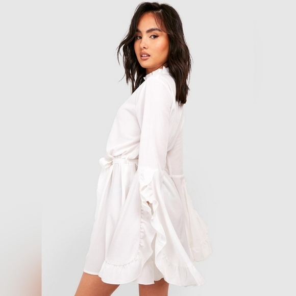 NWT Boho High Neck Wide Sleeve Shift Dress - Picture 3 of 8